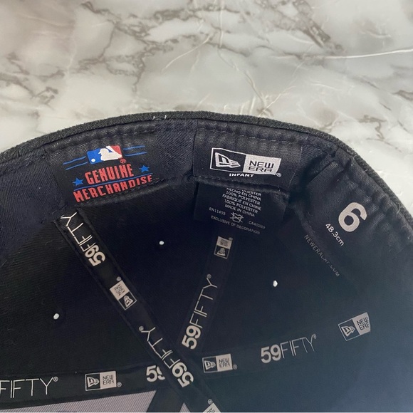 Toronto Blue Jays Hat Cap Fitted Boys 6 3/8 Black MLB Baseball New Era Kids - Picture 6 of 8